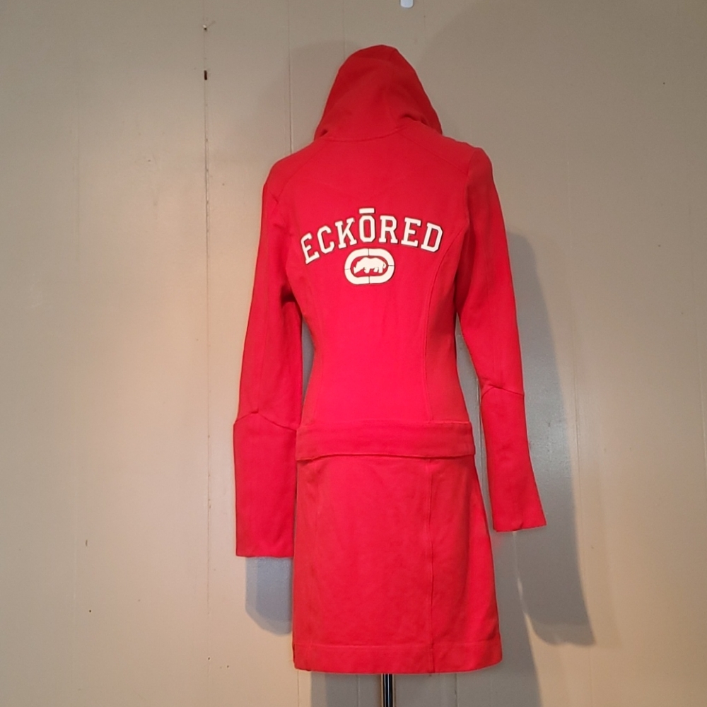 Mark Ecko Red & White Hoodie Dress - Picture 3 of 7
